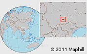 Gray Location Map of Kaiyuan Shi