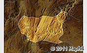 Physical Map of Kaiyuan Shi, darken