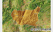 Physical Map of Kaiyuan Shi, satellite outside