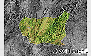 Satellite Map of Kaiyuan Shi, desaturated