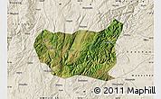 Satellite Map of Kaiyuan Shi, shaded relief outside