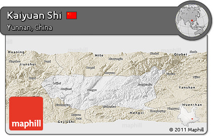 Classic Style Panoramic Map of Kaiyuan Shi
