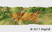 Physical Panoramic Map of Kaiyuan Shi, satellite outside