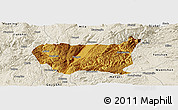 Physical Panoramic Map of Kaiyuan Shi, shaded relief outside