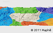 Shaded Relief Panoramic Map of Kaiyuan Shi, political outside