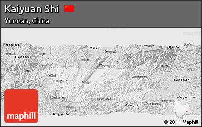 Silver Style Panoramic Map of Kaiyuan Shi