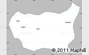 Gray Simple Map of Kaiyuan Shi, single color outside