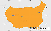 Political Simple Map of Kaiyuan Shi, single color outside