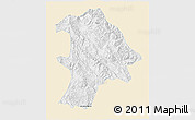 Classic Style 3D Map of Lancang, single color outside