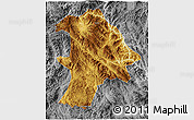 Physical 3D Map of Lancang, desaturated