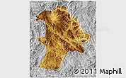 Physical 3D Map of Lancang, lighten, desaturated