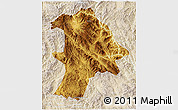Physical 3D Map of Lancang, lighten