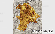 Physical 3D Map of Lancang, lighten, semi-desaturated