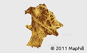Physical 3D Map of Lancang, single color outside