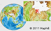 Physical Location Map of Lancang, highlighted parent region