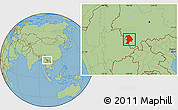 Savanna Style Location Map of Lancang