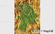 Satellite Map of Lancang, physical outside