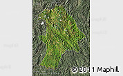 Satellite Map of Lancang, semi-desaturated