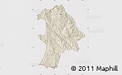 Shaded Relief Map of Lancang, cropped outside
