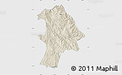 Shaded Relief Map of Lancang, single color outside