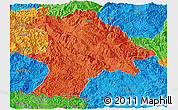 Political Panoramic Map of Lancang
