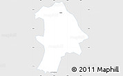Silver Style Simple Map of Lancang, single color outside