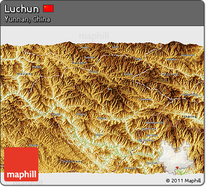 Physical 3D Map of Luchun