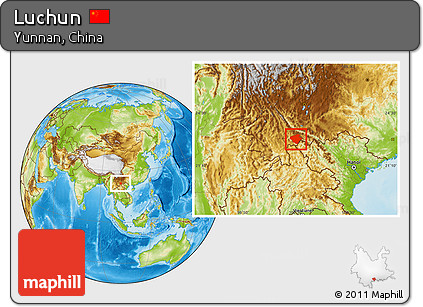 Physical Location Map of Luchun
