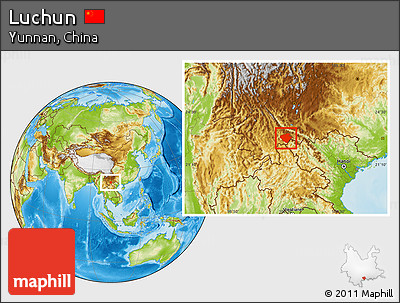 Physical Location Map of Luchun