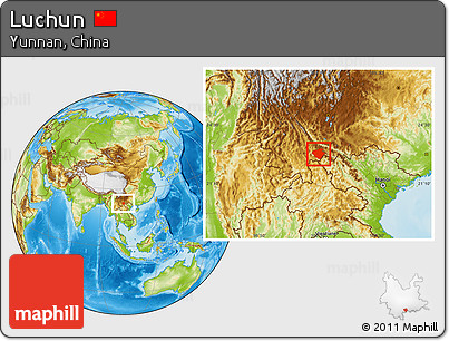 Physical Location Map of Luchun