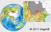 Physical Location Map of Luchun, highlighted country, highlighted parent region