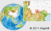 Physical Location Map of Luchun, highlighted country