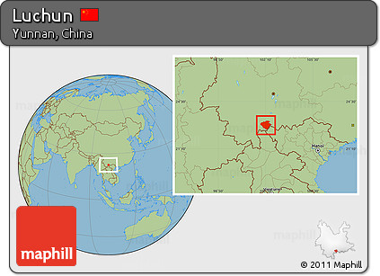 Savanna Style Location Map of Luchun