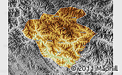 Physical Map of Luchun, desaturated