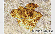 Physical Map of Luchun, lighten
