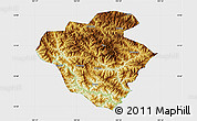 Physical Map of Luchun, single color outside