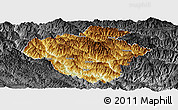 Physical Panoramic Map of Luchun, darken, desaturated
