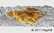 Physical Panoramic Map of Luchun, lighten, desaturated