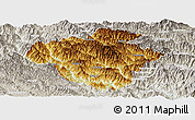 Physical Panoramic Map of Luchun, lighten, semi-desaturated