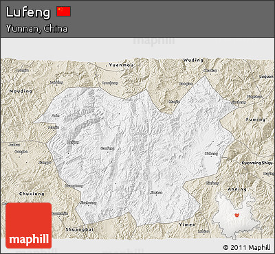 Classic Style 3D Map of Lufeng