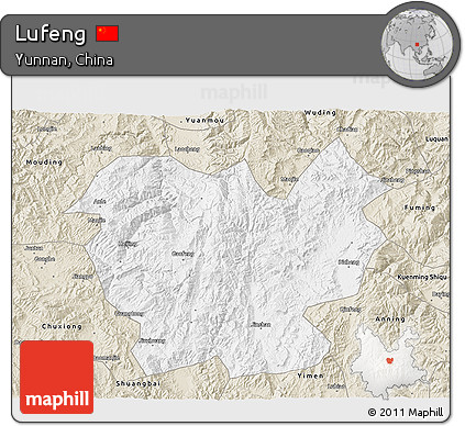 Classic Style 3D Map of Lufeng