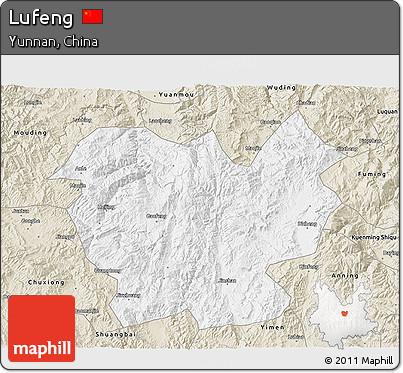 Classic Style 3D Map of Lufeng