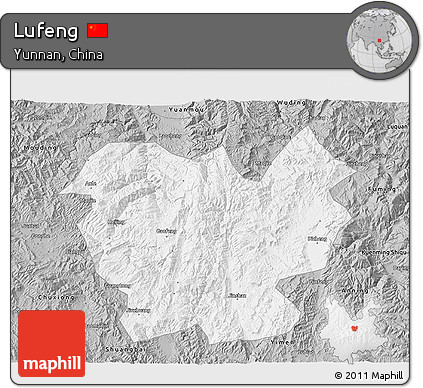 Gray 3D Map of Lufeng