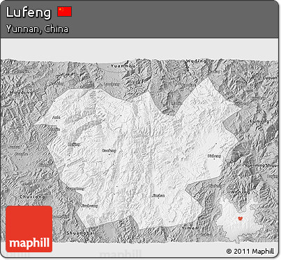 Gray 3D Map of Lufeng