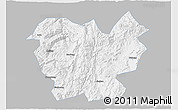 Gray 3D Map of Lufeng, single color outside