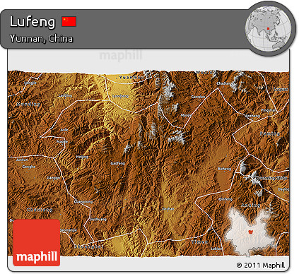 Physical 3D Map of Lufeng