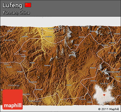 Physical 3D Map of Lufeng
