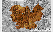 Physical 3D Map of Lufeng, lighten, desaturated