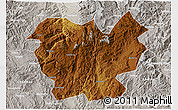 Physical 3D Map of Lufeng, lighten, semi-desaturated