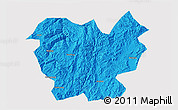 Political 3D Map of Lufeng, cropped outside